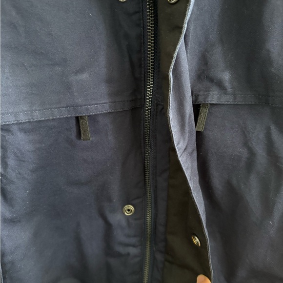 Korean Style Navy and White Bomber Jacket - Picture 4 of 5